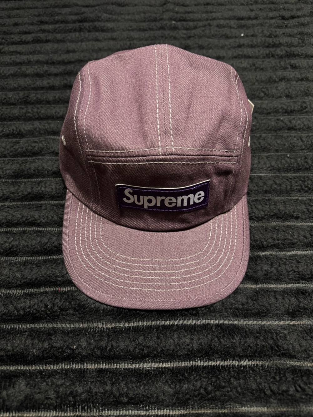 Supreme Purple 5-Panel Camp Cap
